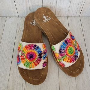 SALE!! CORKYS- PINWHEEL SLIDE SANDALS